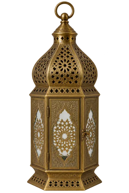 Ornate Golden Moroccan Lantern