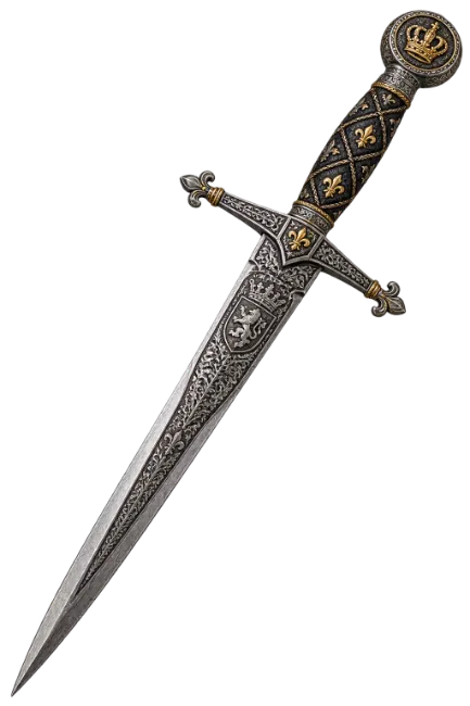 Ornate Medieval Dagger with Detailed Engravings