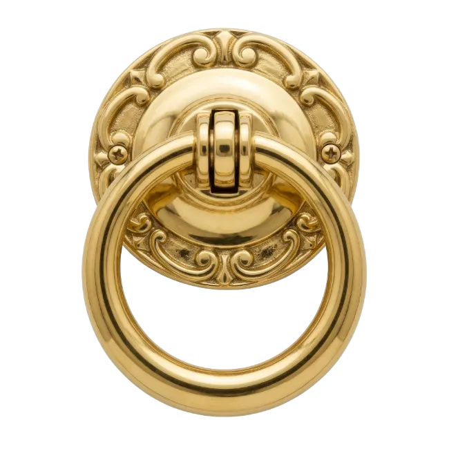 Ornate Polished Brass Door Knocker