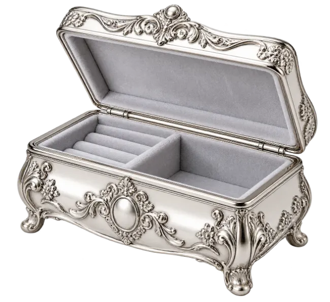 Ornate Silver Jewelry Box