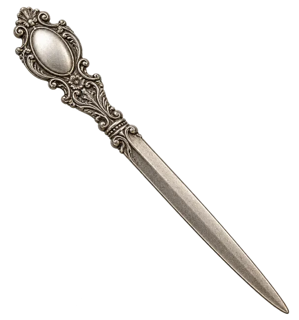 Ornate Silver Letter Opener