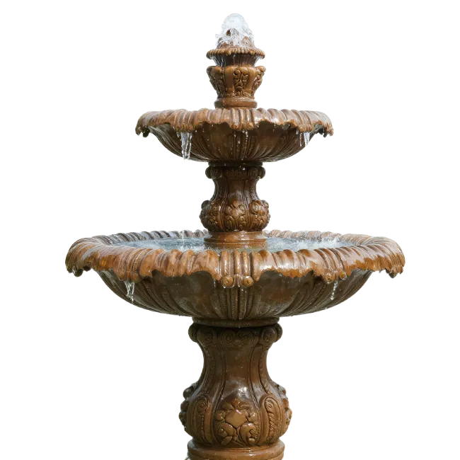 Ornate Stone Tiered Water Fountain
