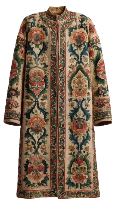 Ornate Traditional Embroidered Long Coat