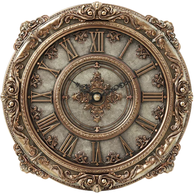 Ornate Vintage Wall Clock Face