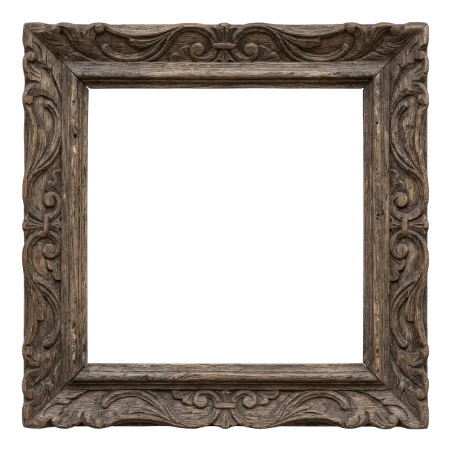 Ornate Wooden Carved Square Picture Frame