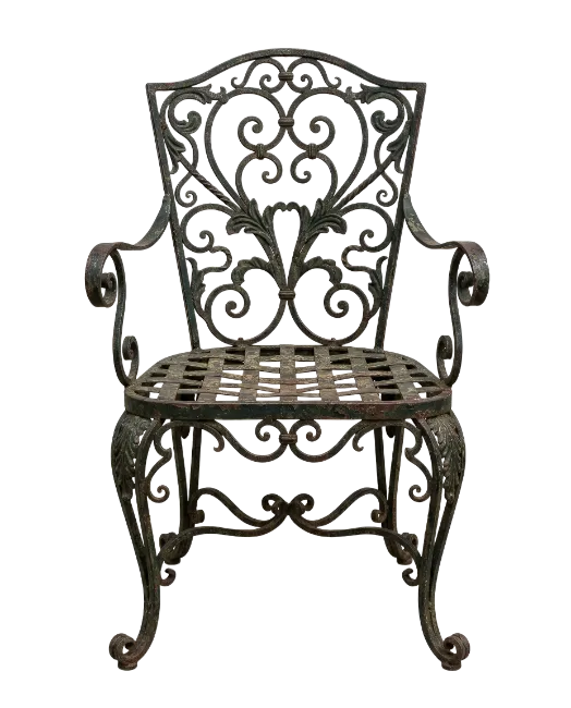 Ornate Wrought Iron Garden Chair
