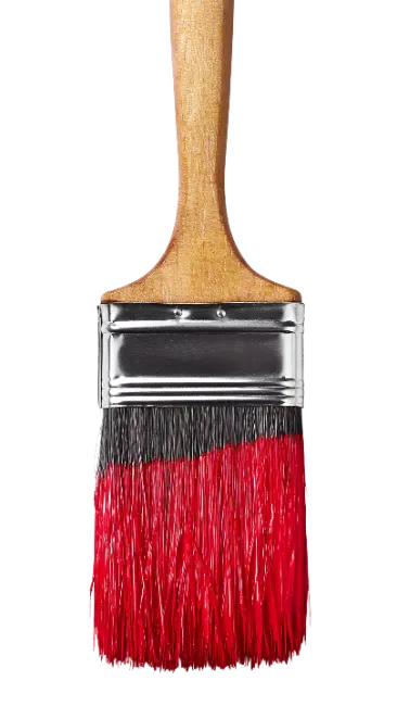 Paint Brush with Red Paint