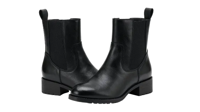 Pair Of Black Leather Chelsea Boots
