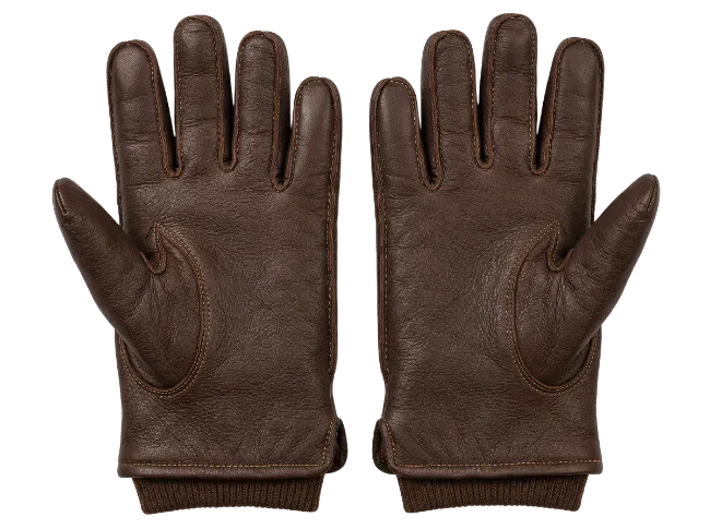 Pair of Brown Leather Work Gloves
