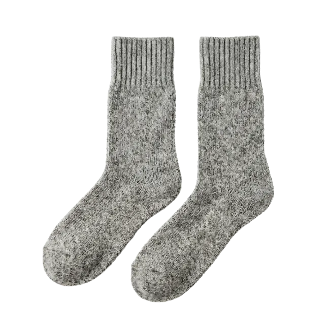 Pair of Gray Wool Socks