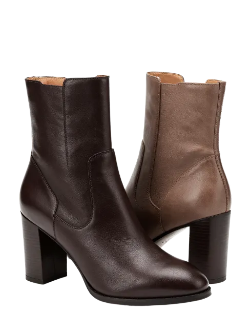Pair of Leather High Heel Boots