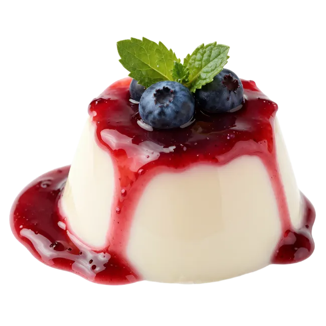 Panna Cotta with Berry Sauce