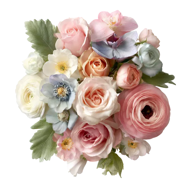 Pastel Floral Bouquet Arrangement