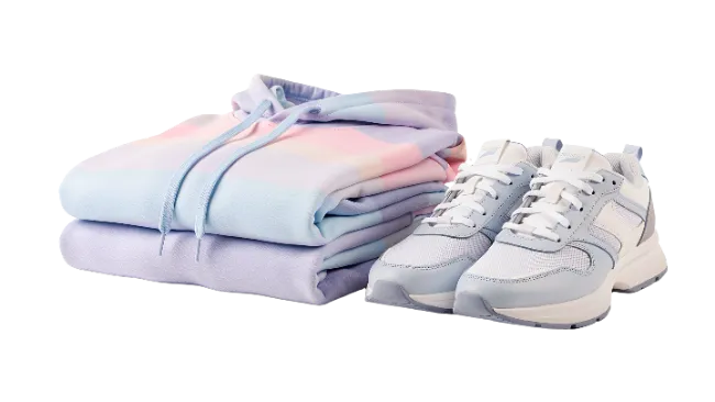 Pastel Hoodie And Sneakers Set
