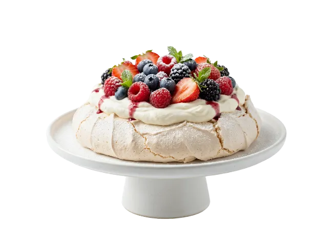 Pavlova Cake with Mixed Berries