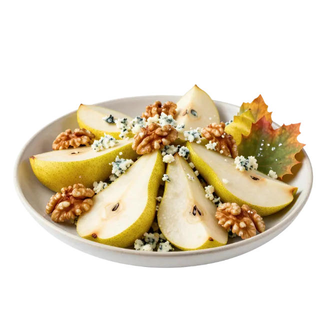 Pear Salad with Blue Cheese and Walnuts