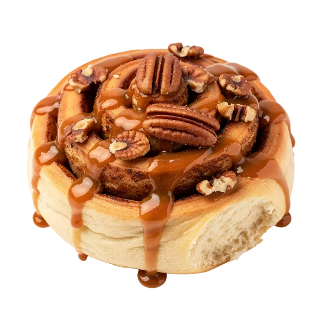Pecan Caramel Cinnamon Roll