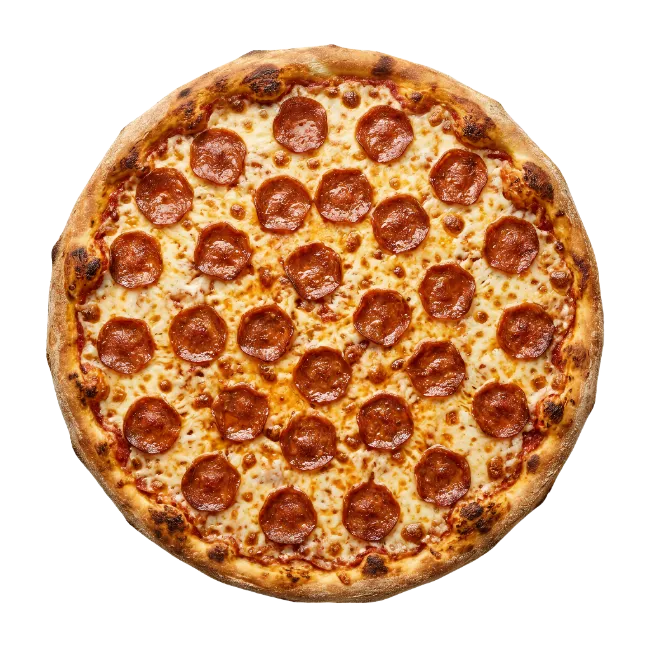 Pepperoni Pizza Top View