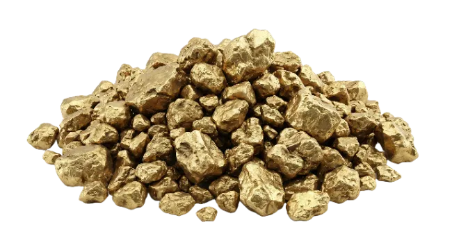 Pile of Natural Gold Nuggets
