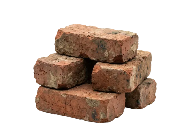Pile of Old Red Bricks