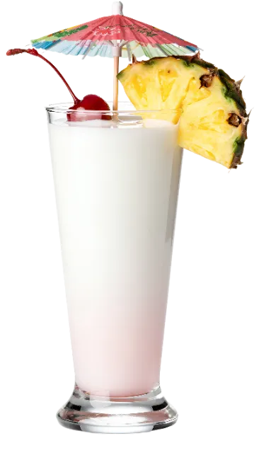 Pina Colada Cocktail with Pineapple and Umbrella