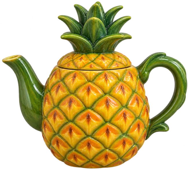 Pineapple Shaped Ceramic Teapot