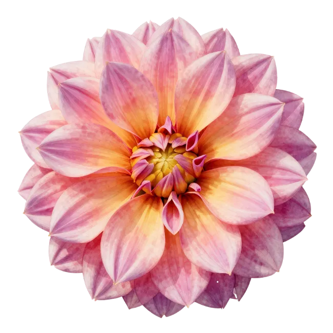Pink and Orange Dahlia Flower