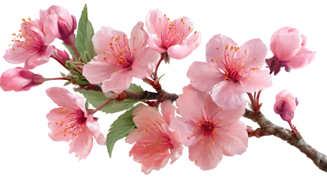 Pink Cherry Blossom Branch