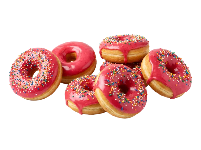Pink Frosted Donuts with Sprinkles