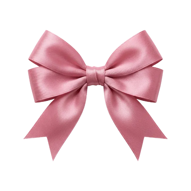 Pink Satin Ribbon Bow
