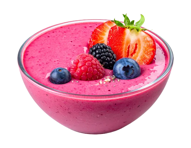 Pink Smoothie Bowl with Fresh Berries