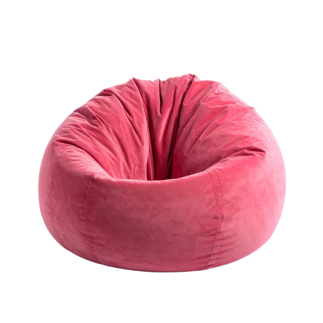 Pink Velvet Bean Bag Chair