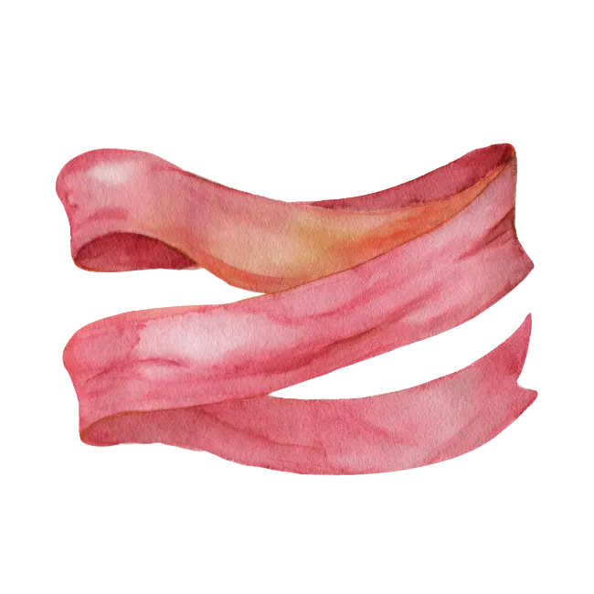 Pink Watercolor Ribbon Banner Illustration