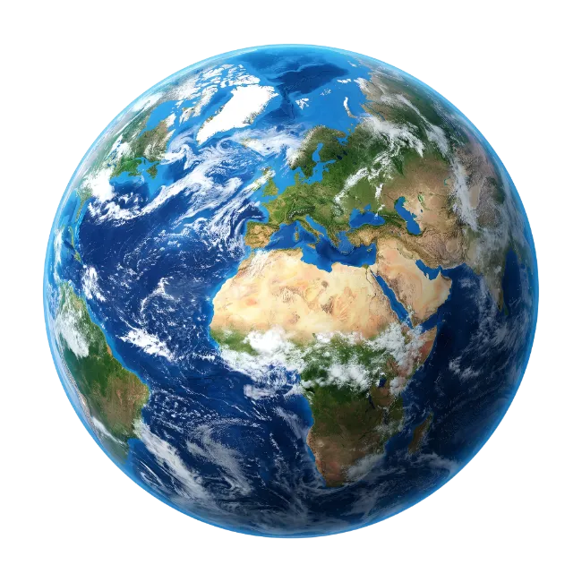 Planet Earth Globe View from Space