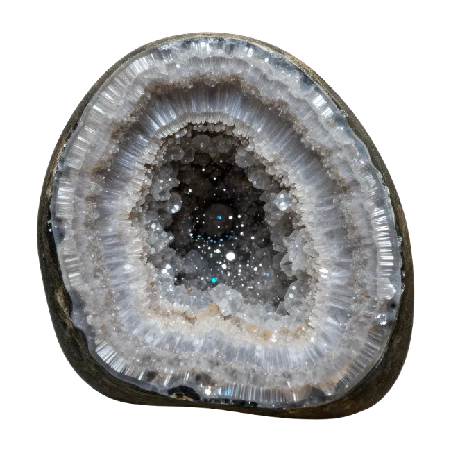 Polished Crystal Geode Cross Section