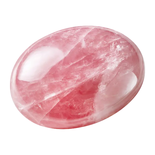 Polished Pink Rose Quartz Crystal Stone