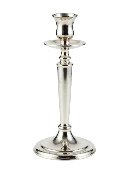Polished Silver Candlestick Holder
