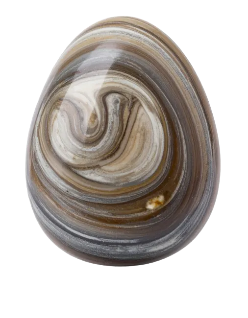 Polished Swirl Pattern Stone Egg