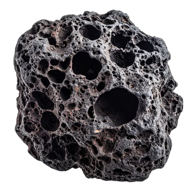 Porous Black Volcanic Rock