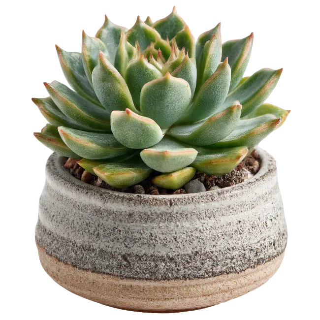 Potted Succulent Plant in Ceramic Pot