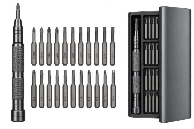 Precision Screwdriver Set With Interchangeable Bits