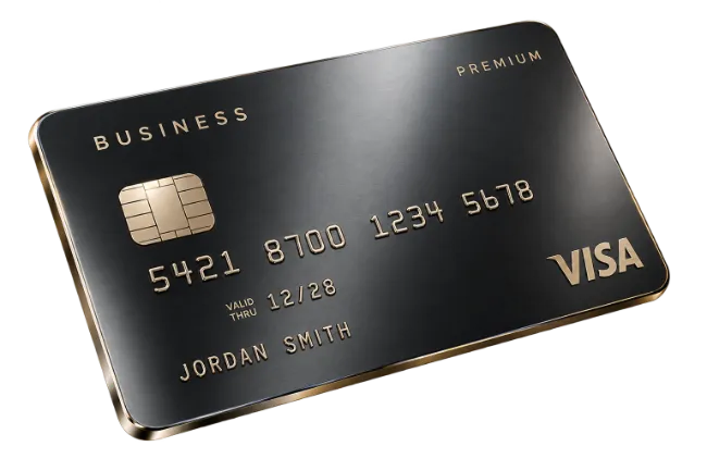 Premium Black and Gold Business Credit Card