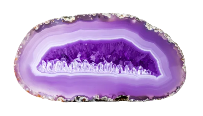 Purple Agate Geode Slice