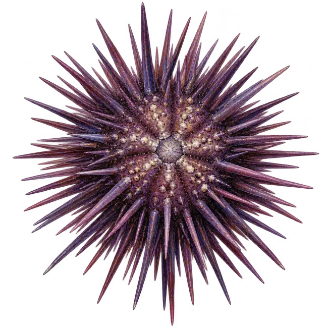 Purple Sea Urchin Top View