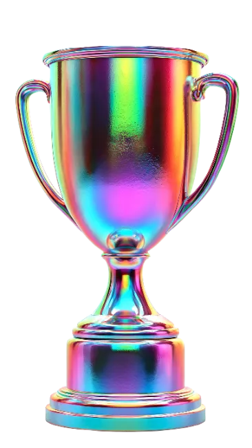 Rainbow Chrome Trophy Cup