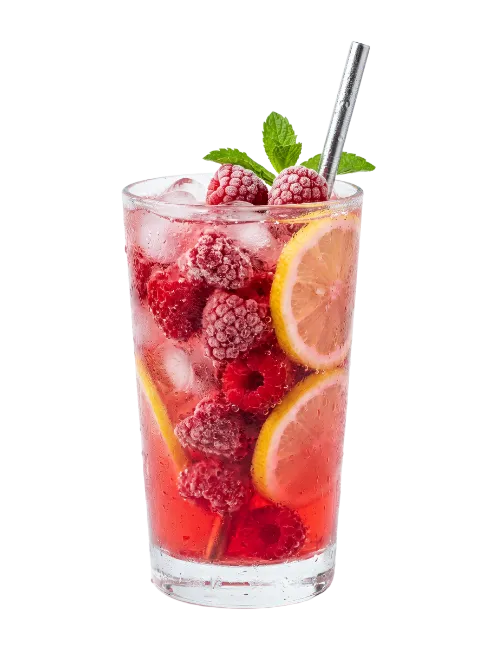 Raspberry Lemon Cocktail Drink