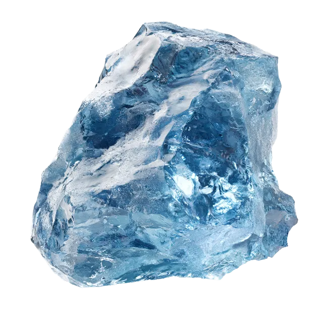 Raw Blue Aquamarine Gemstone Crystal