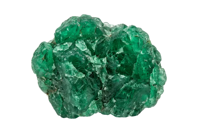 Raw Green Emerald Crystal Specimen