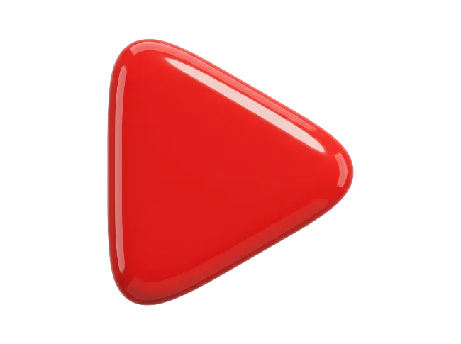 Red 3D Play Button Icon