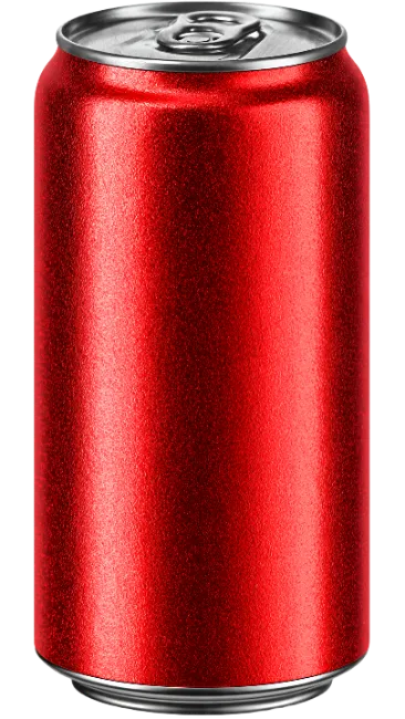 Red Aluminum Soda Can